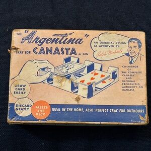 Vintage 1950s Tray “the Argentina” for canasta or gin by Ralph Michaels